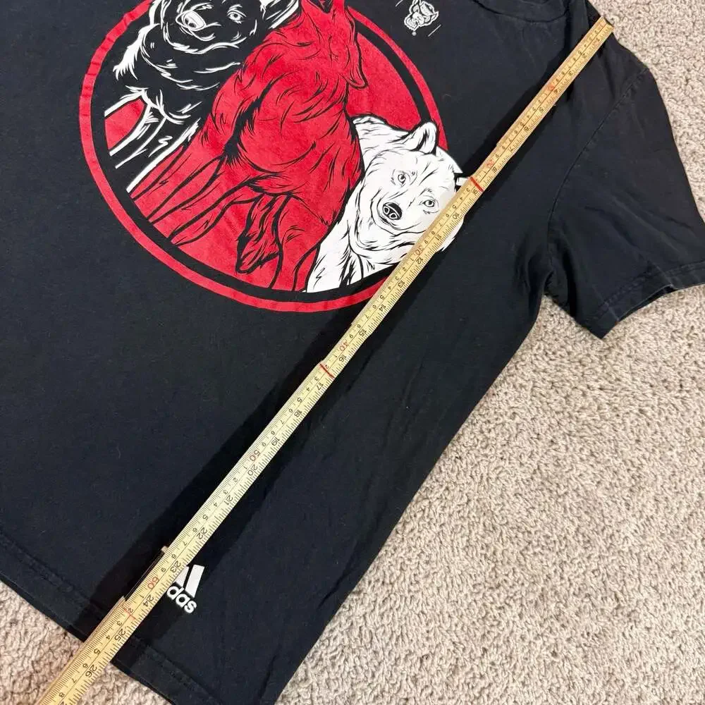 Adidas NC State Wolfpack T Shirt Mens Medium Black Amplifier Tee Pack United